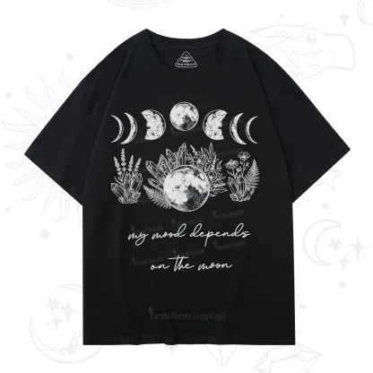 Purplehecate My Mood Depends On The Moon T-Shirt
