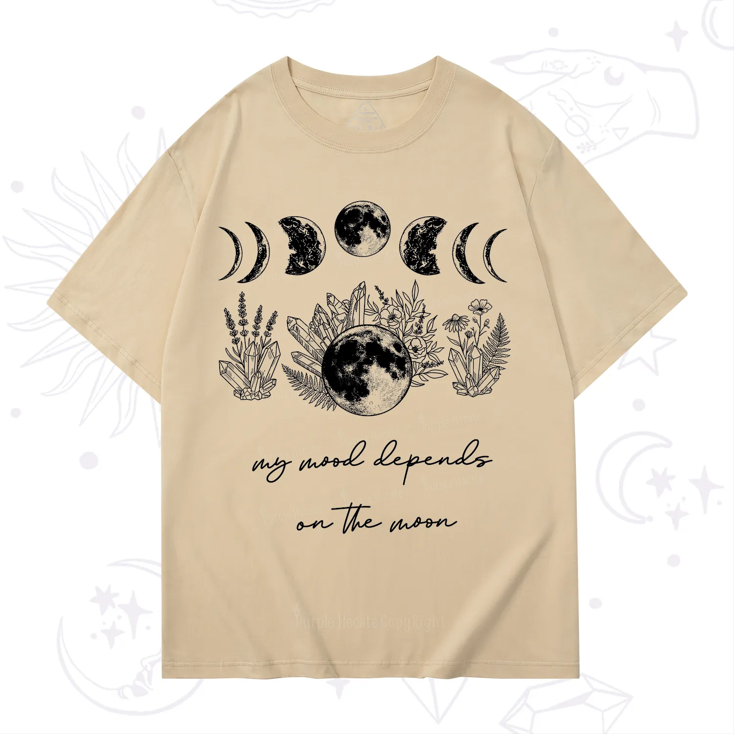 Purplehecate My Mood Depends On The Moon T-Shirt