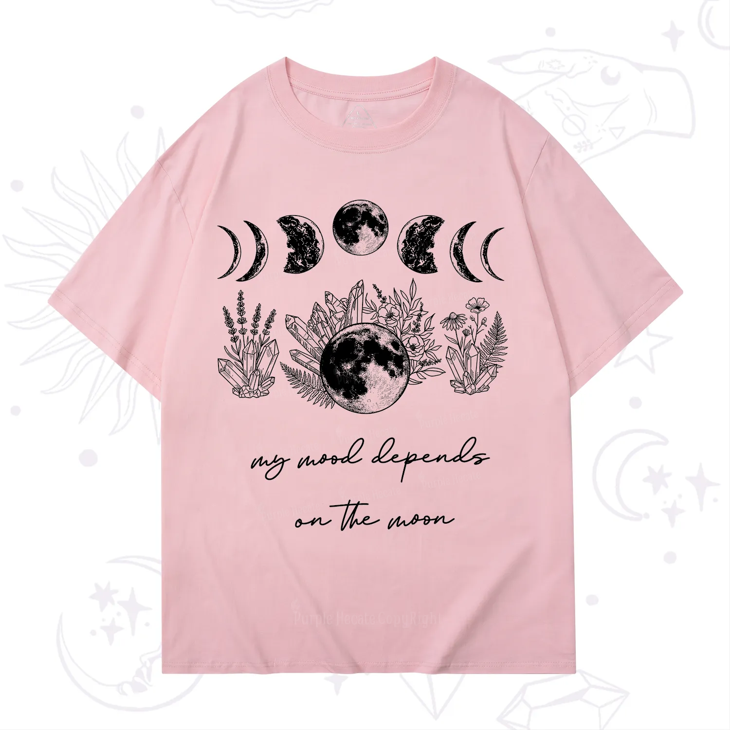 Purplehecate My Mood Depends On The Moon T-Shirt