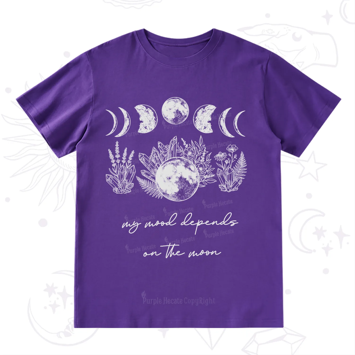 Purplehecate My Mood Depends On The Moon T-Shirt