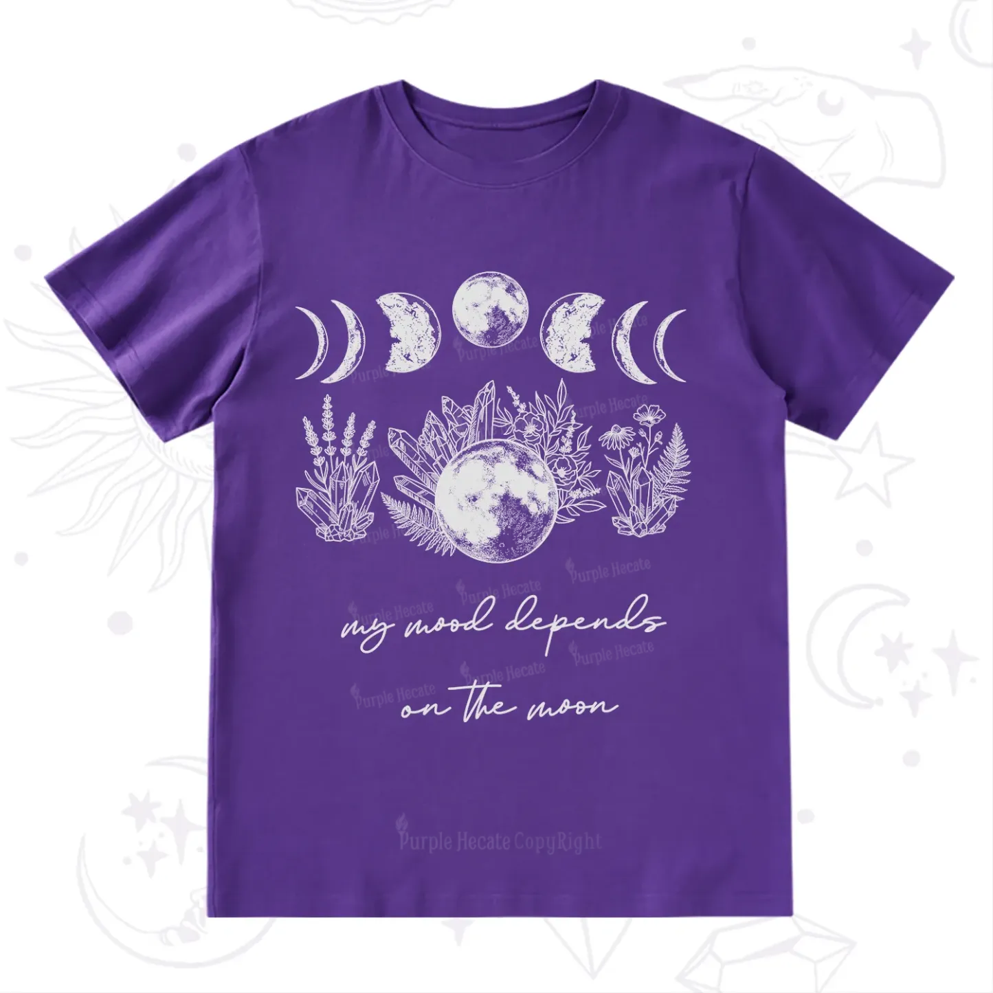 Purplehecate My Mood Depends On The Moon T-Shirt