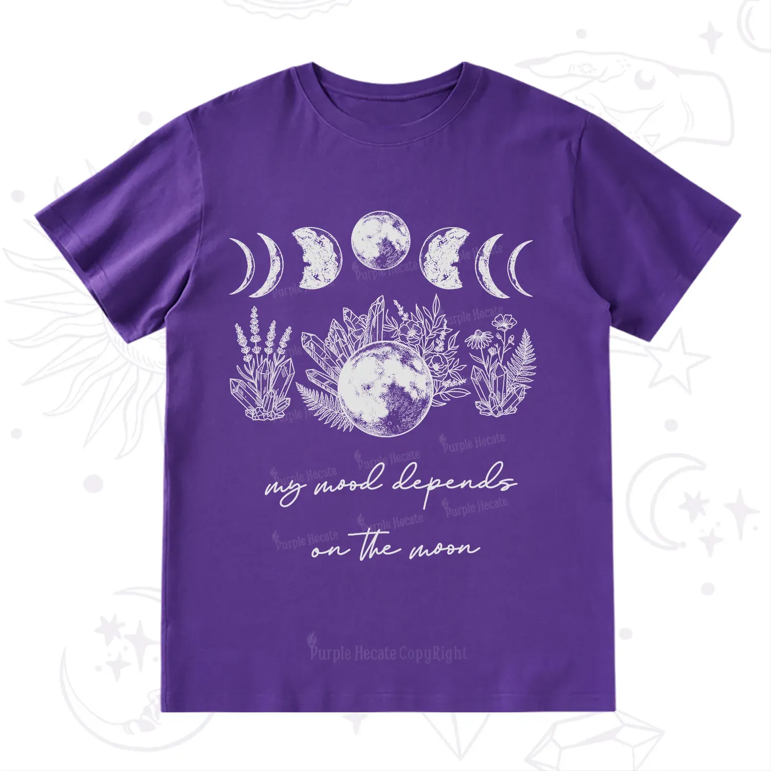 Purplehecate My Mood Depends On The Moon T-Shirt