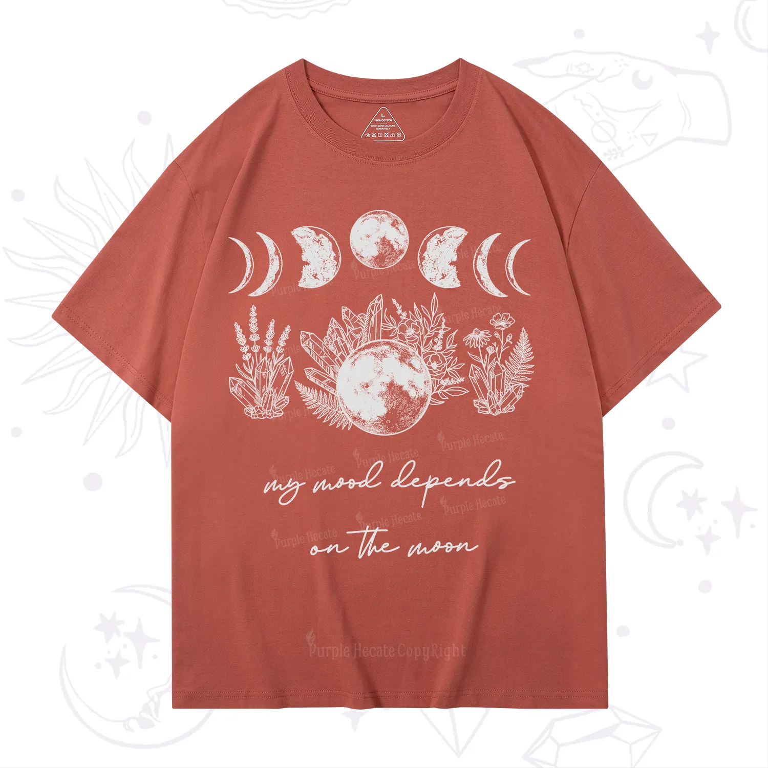 Purplehecate My Mood Depends On The Moon T-Shirt