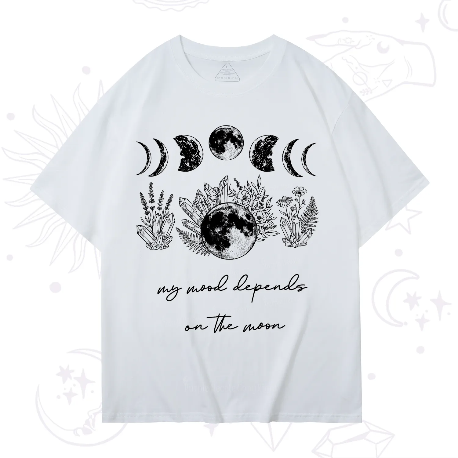 Purplehecate My Mood Depends On The Moon T-Shirt