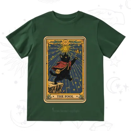 Purplehecate The Black Cat Fool Tarot T-Shirt
