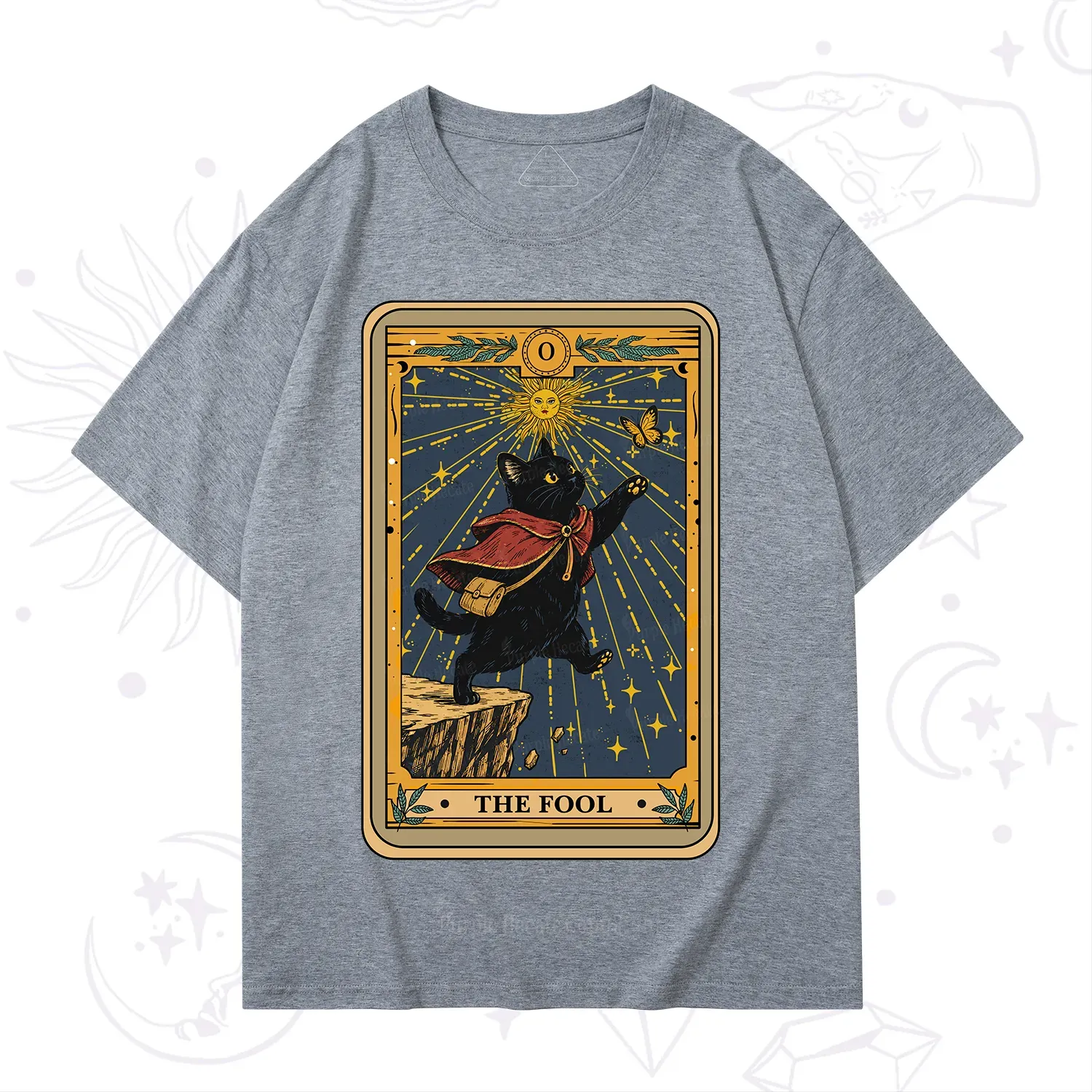 Purplehecate The Black Cat Fool Tarot T-Shirt
