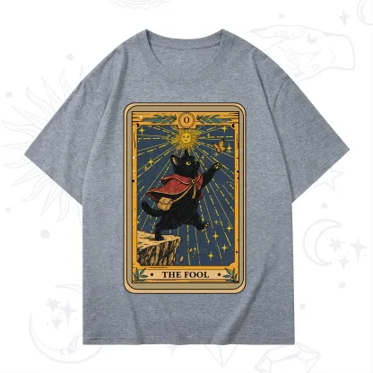 Purplehecate The Black Cat Fool Tarot T-Shirt