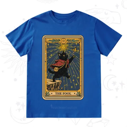 Purplehecate The Black Cat Fool Tarot T-Shirt