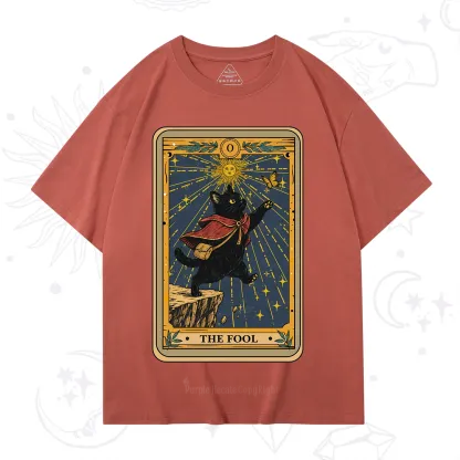 Purplehecate The Black Cat Fool Tarot T-Shirt
