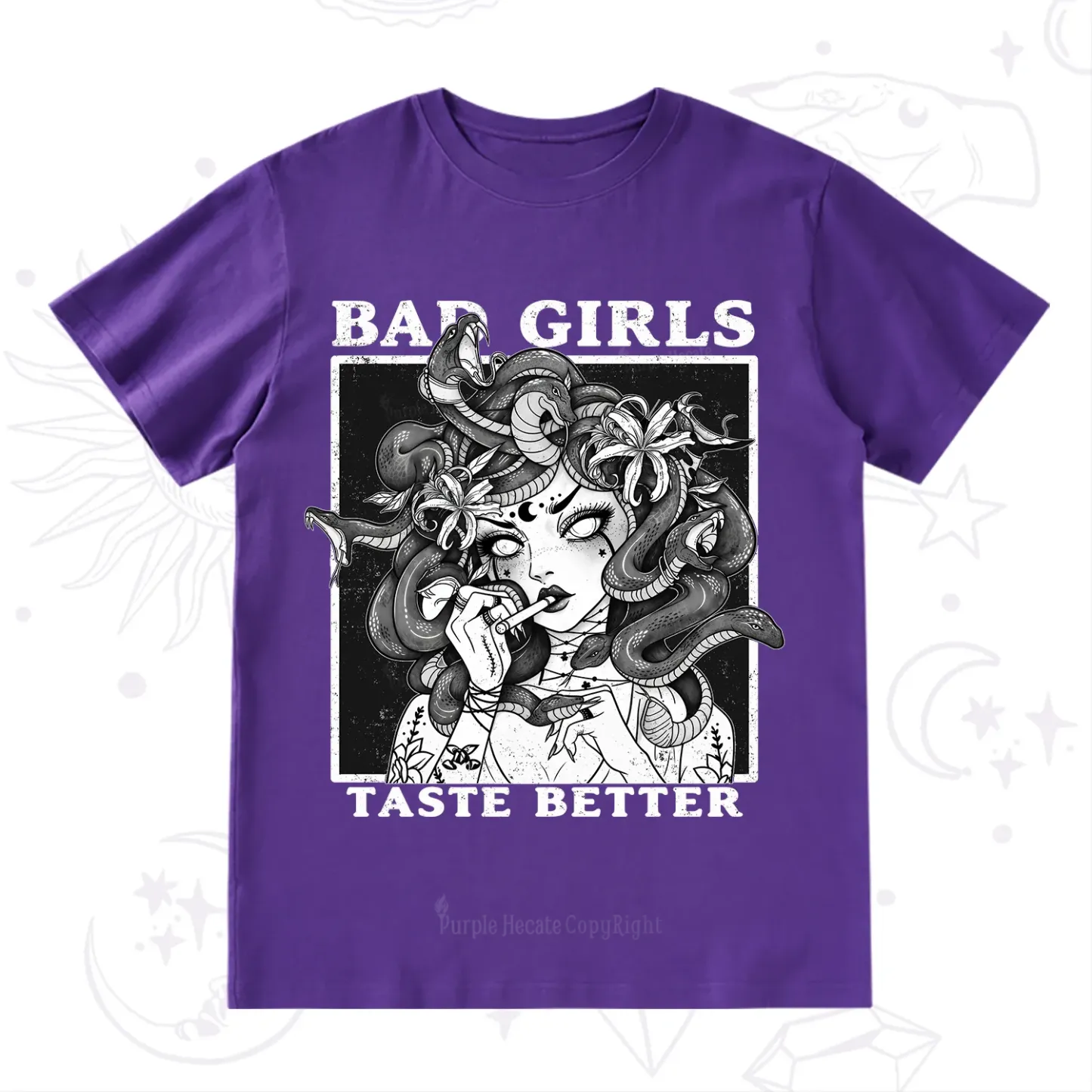 Purplehecate Bad Girls Taste Better Medusa T-Shirt