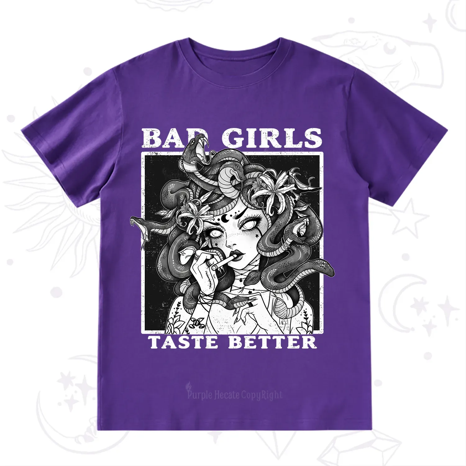 Purplehecate Bad Girls Taste Better Medusa T-Shirt