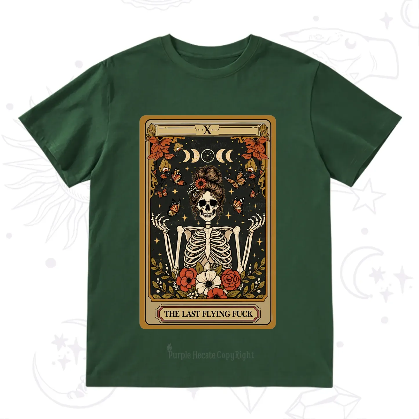 Purplehecate The Last Flying Fuck Tarot Skeleton T-Shirt
