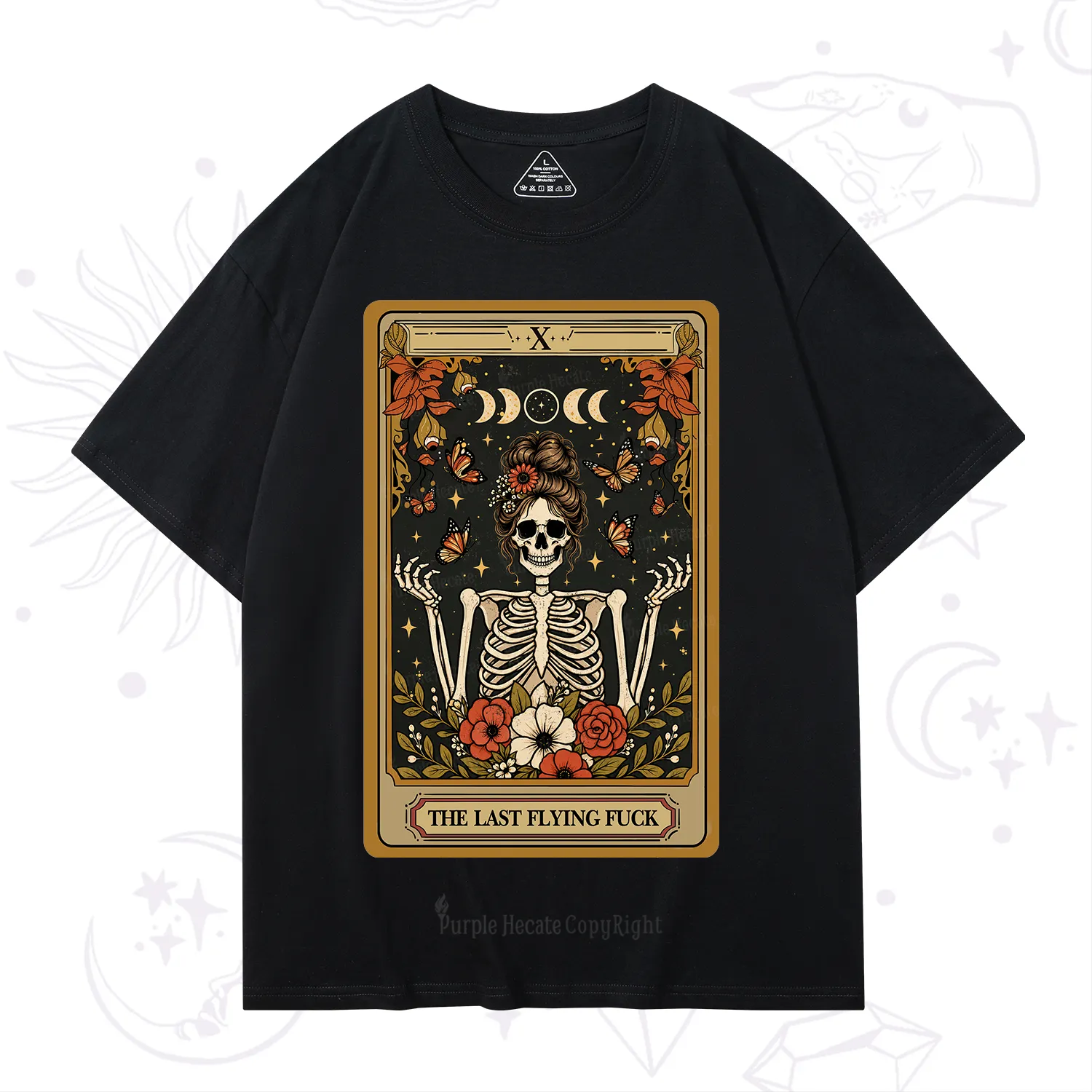 Purplehecate The Last Flying Fuck Tarot Skeleton T-Shirt