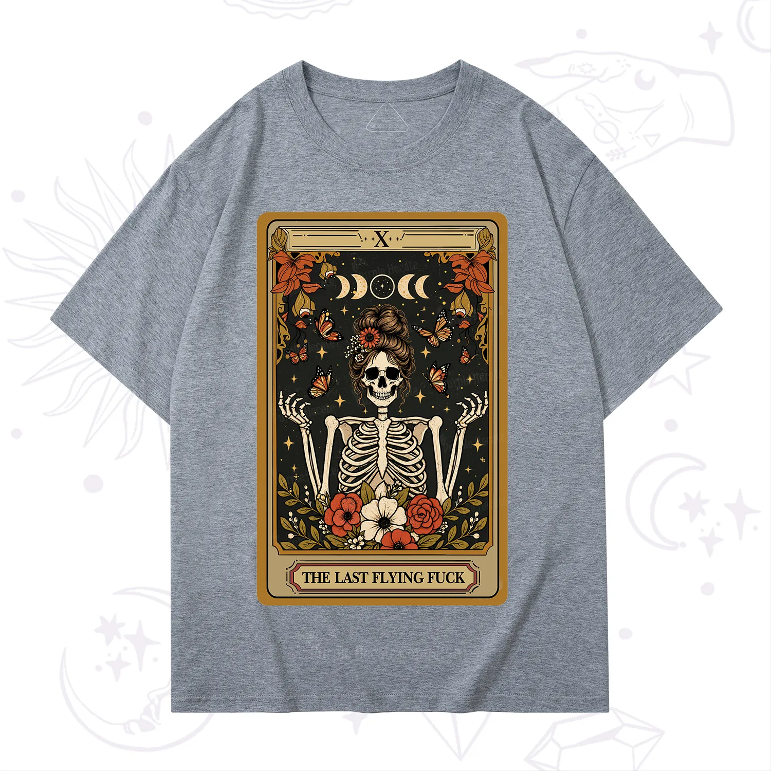 Purplehecate The Last Flying Fuck Tarot Skeleton T-Shirt