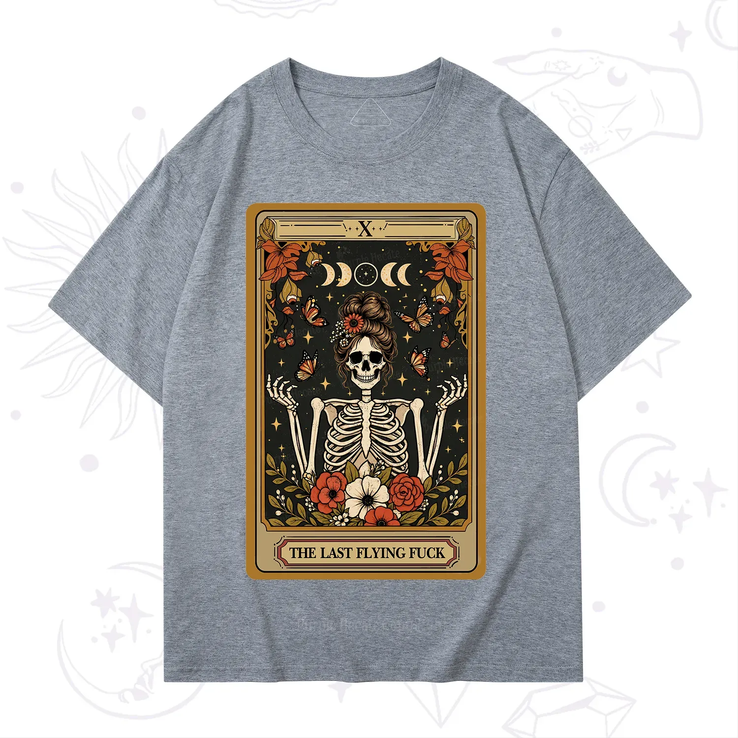 Purplehecate The Last Flying Fuck Tarot Skeleton T-Shirt