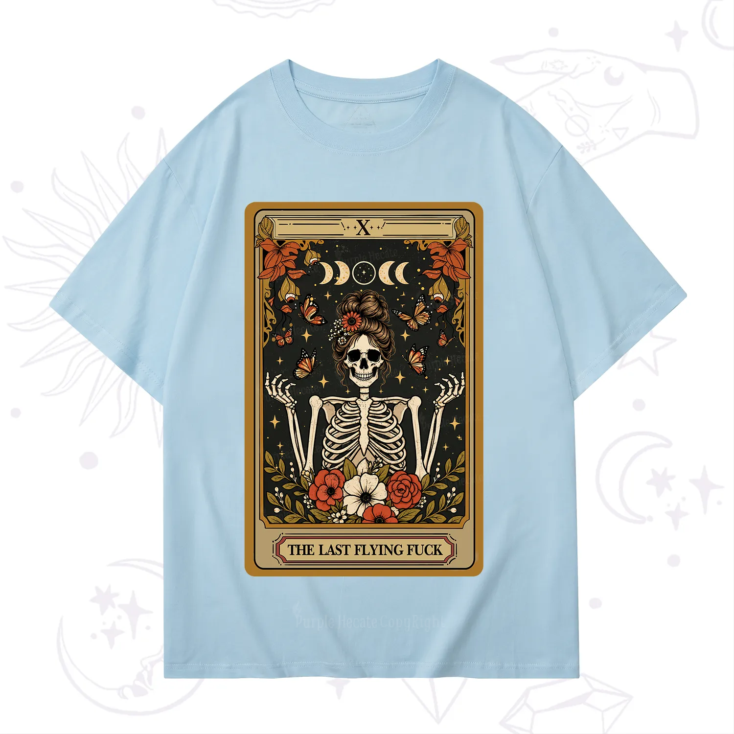 Purplehecate The Last Flying Fuck Tarot Skeleton T-Shirt