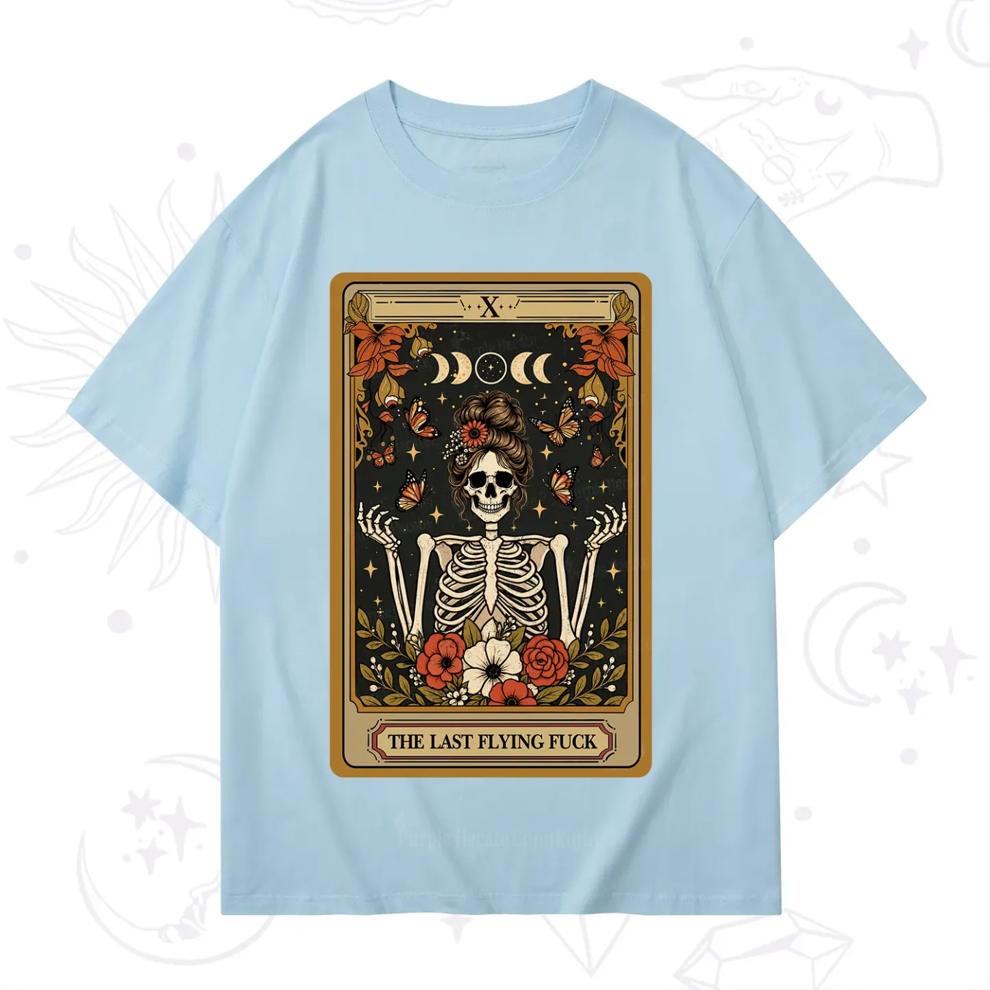 Purplehecate The Last Flying Fuck Tarot Skeleton T-Shirt