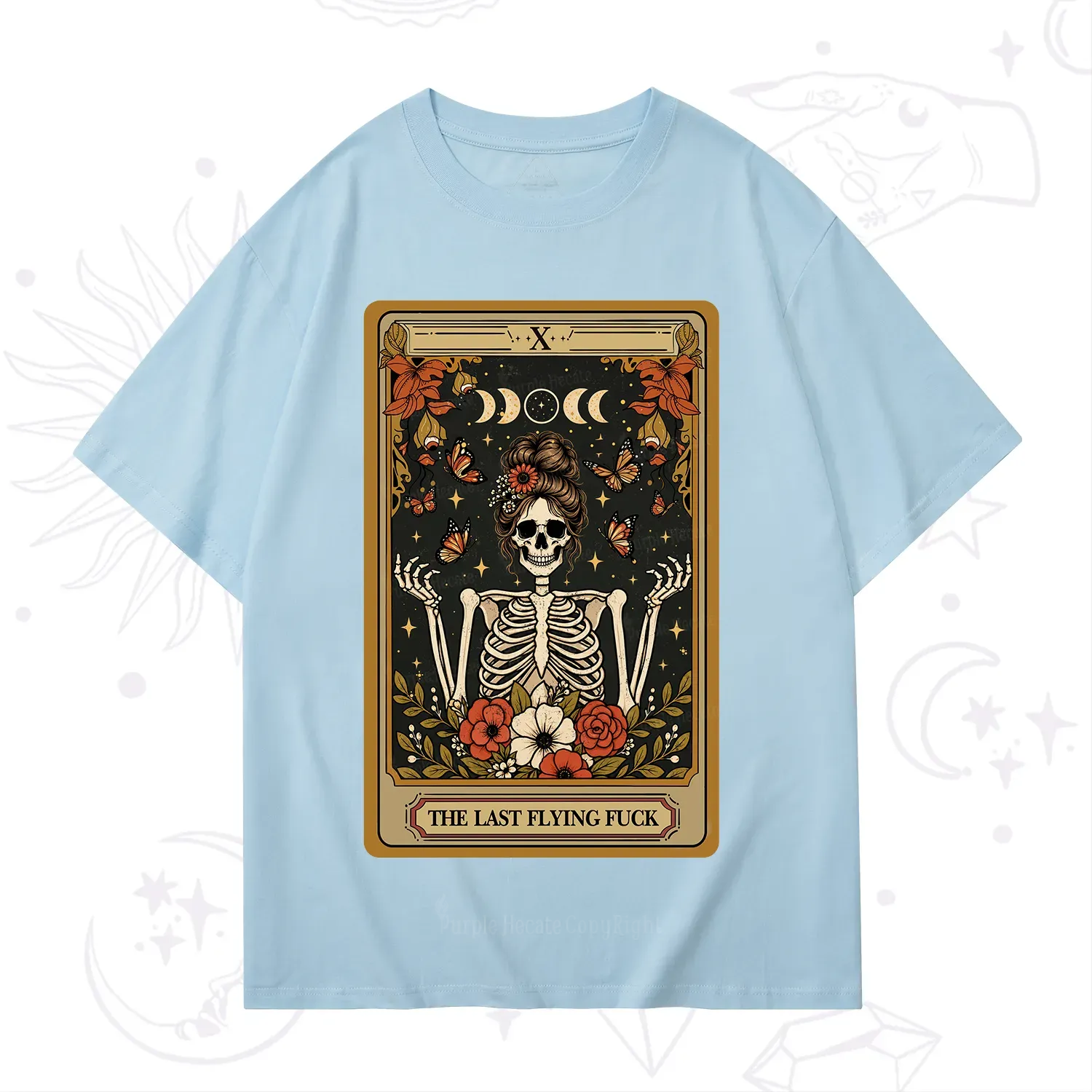 Purplehecate The Last Flying Fuck Tarot Skeleton T-Shirt