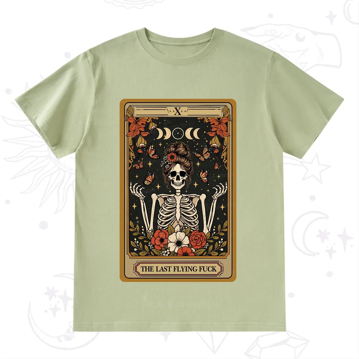 Purplehecate The Last Flying Fuck Tarot Skeleton T-Shirt