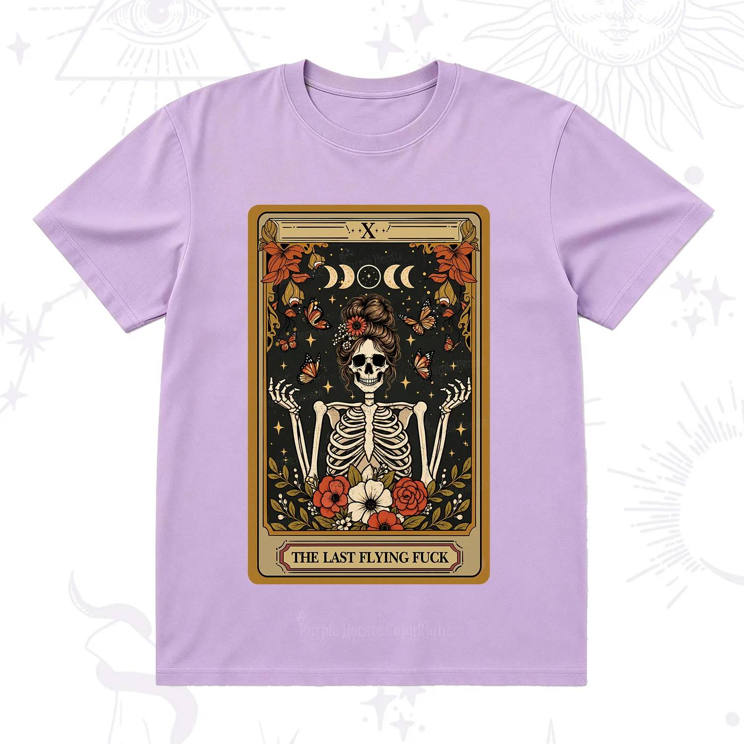 Purplehecate The Last Flying Fuck Tarot Skeleton T-Shirt