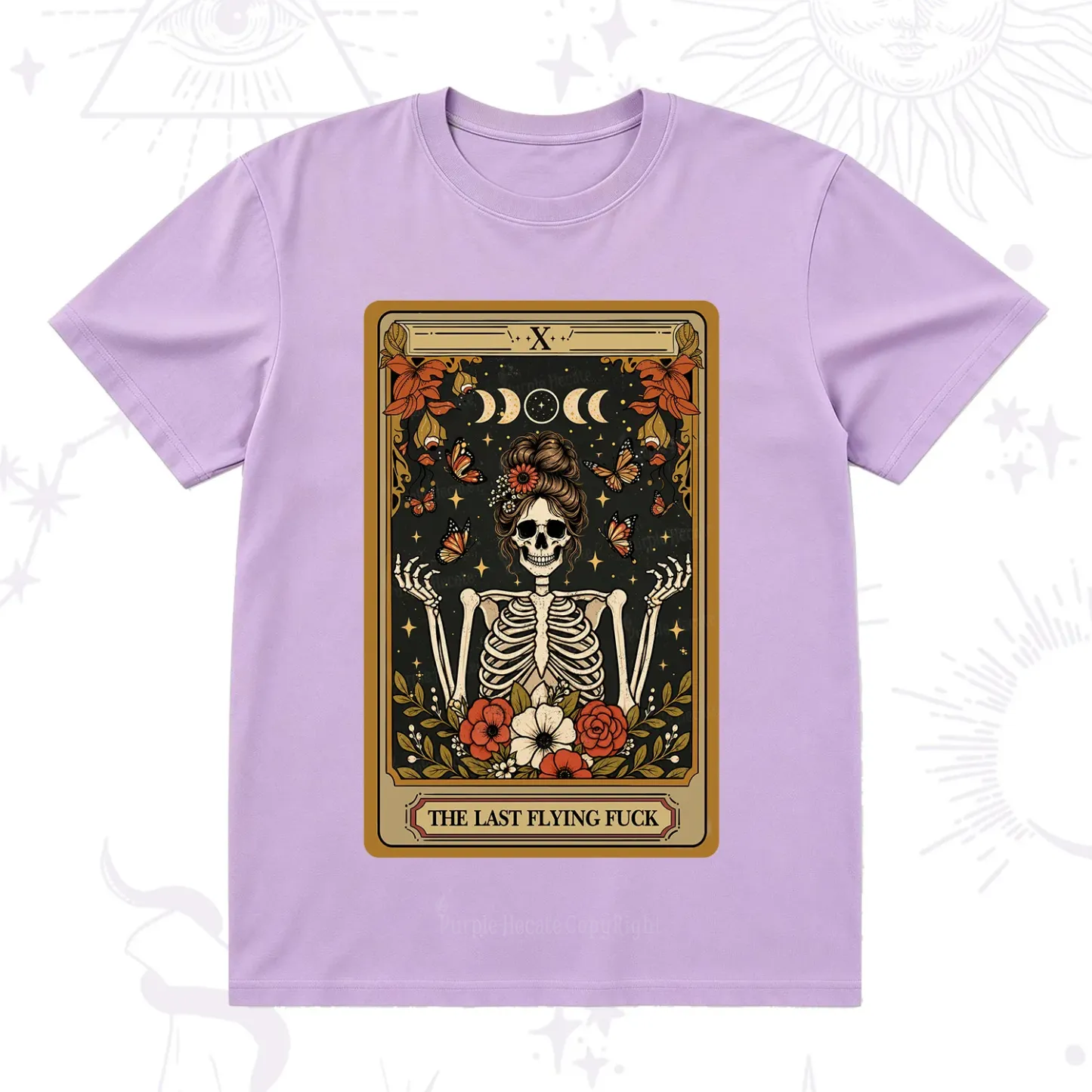 Purplehecate The Last Flying Fuck Tarot Skeleton T-Shirt