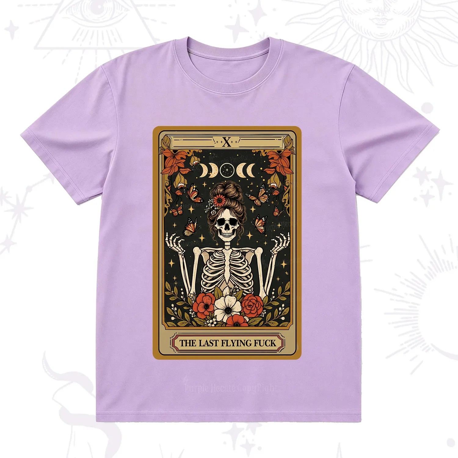 Purplehecate The Last Flying Fuck Tarot Skeleton T-Shirt