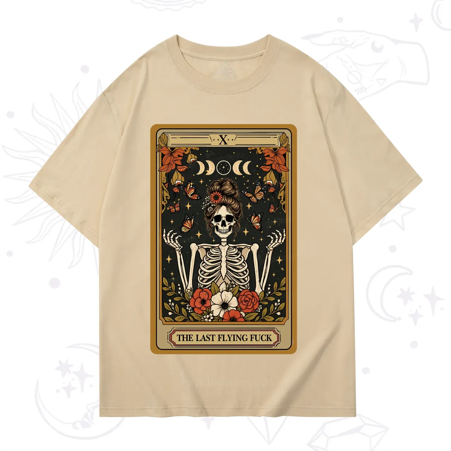 Purplehecate The Last Flying Fuck Tarot Skeleton T-Shirt