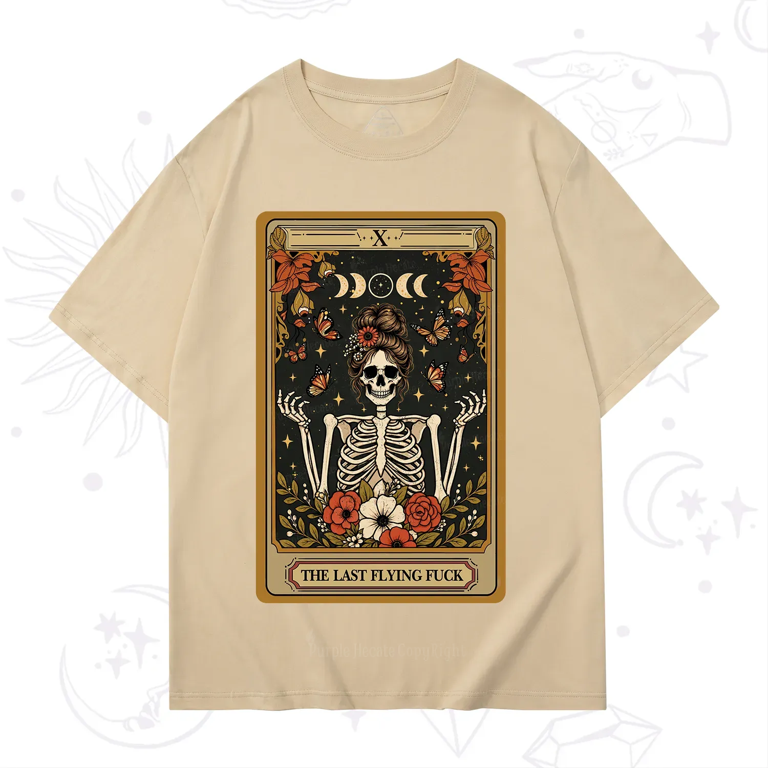 Purplehecate The Last Flying Fuck Tarot Skeleton T-Shirt