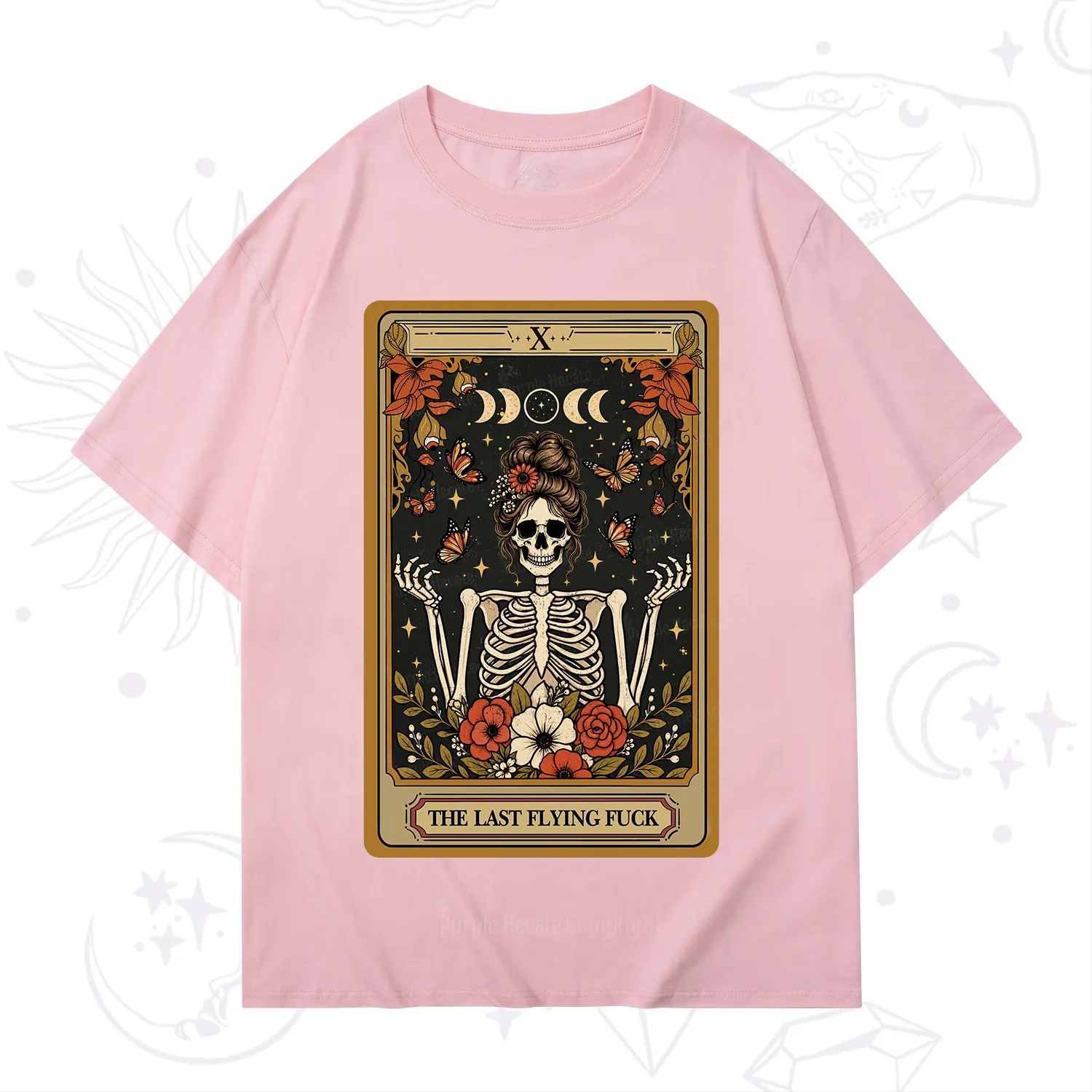 Purplehecate The Last Flying Fuck Tarot Skeleton T-Shirt