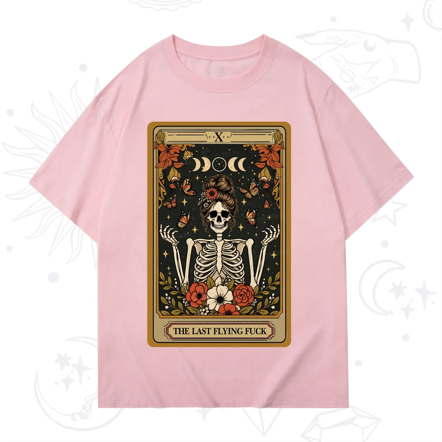 Purplehecate The Last Flying Fuck Tarot Skeleton T-Shirt