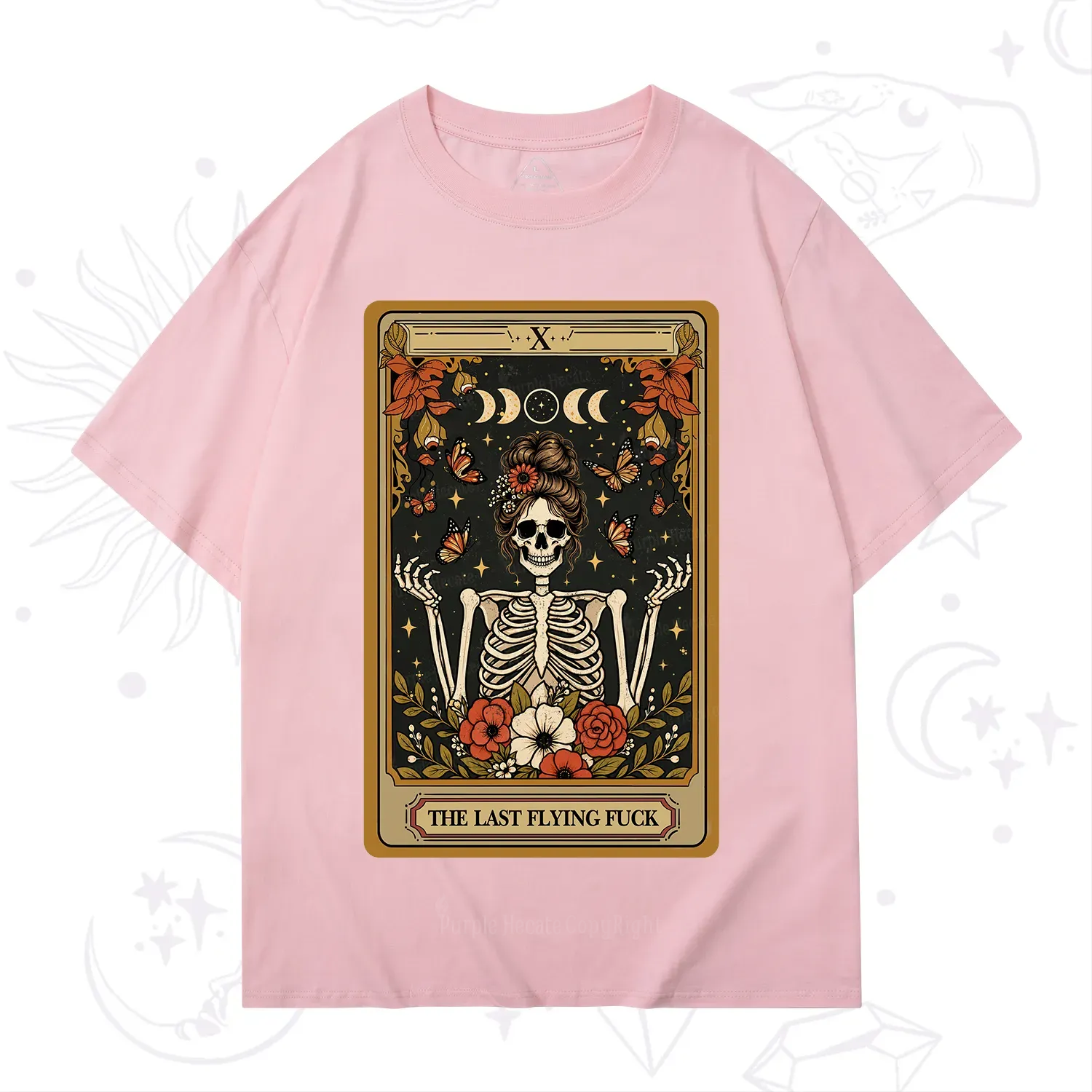 Purplehecate The Last Flying Fuck Tarot Skeleton T-Shirt