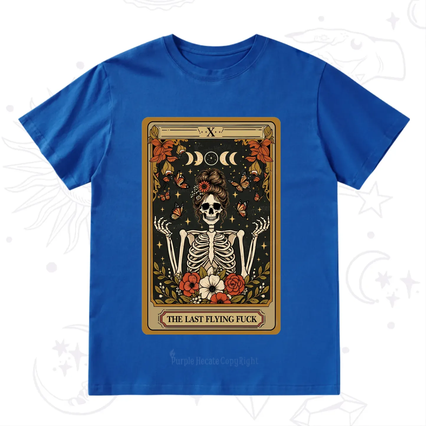Purplehecate The Last Flying Fuck Tarot Skeleton T-Shirt