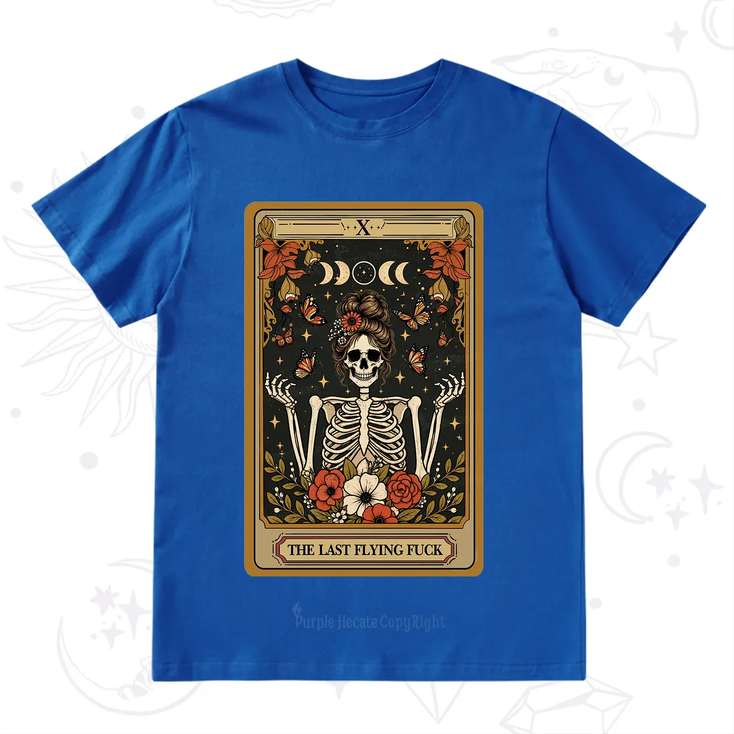 Purplehecate The Last Flying Fuck Tarot Skeleton T-Shirt