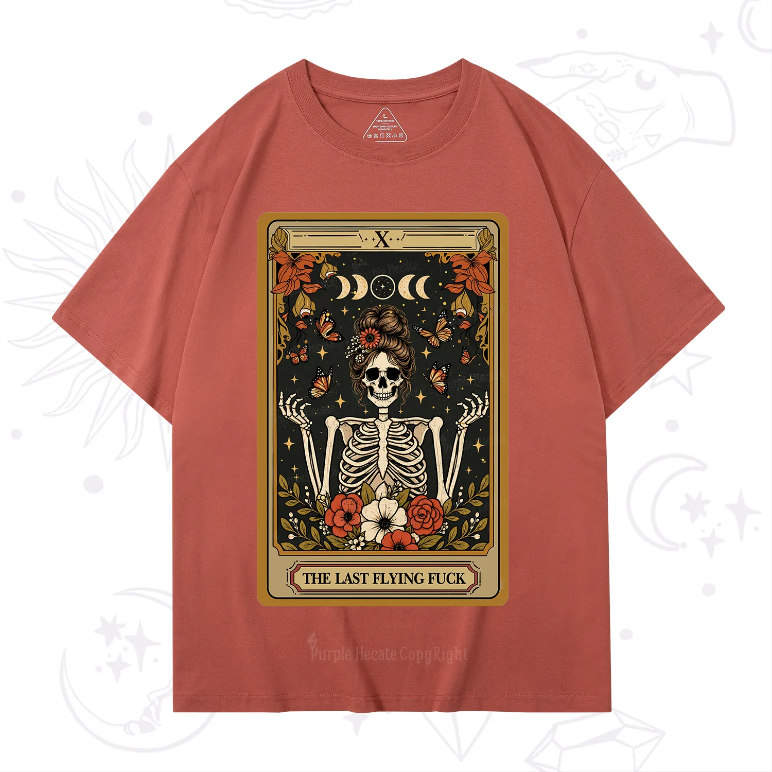 Purplehecate The Last Flying Fuck Tarot Skeleton T-Shirt
