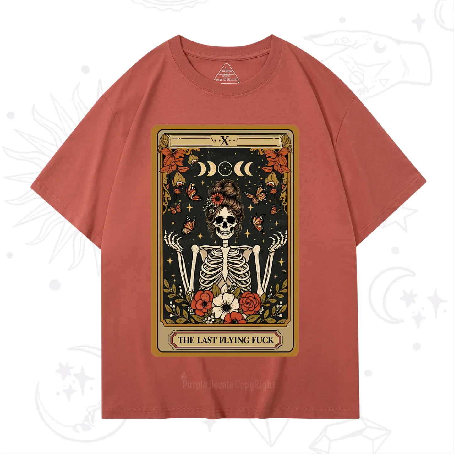 Purplehecate The Last Flying Fuck Tarot Skeleton T-Shirt