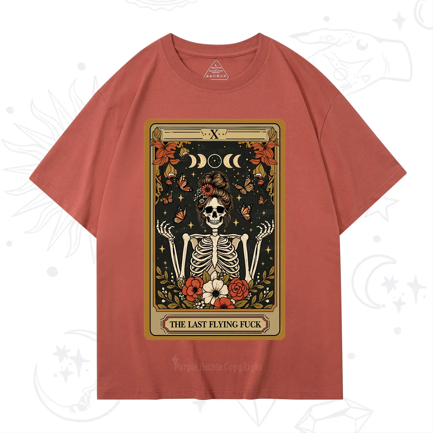 Purplehecate The Last Flying Fuck Tarot Skeleton T-Shirt