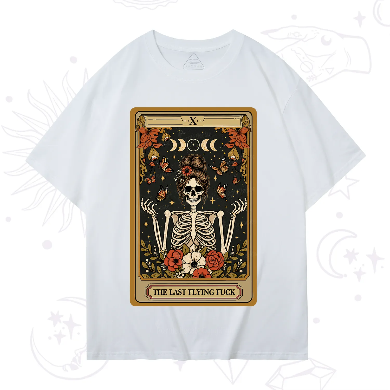 Purplehecate The Last Flying Fuck Tarot Skeleton T-Shirt