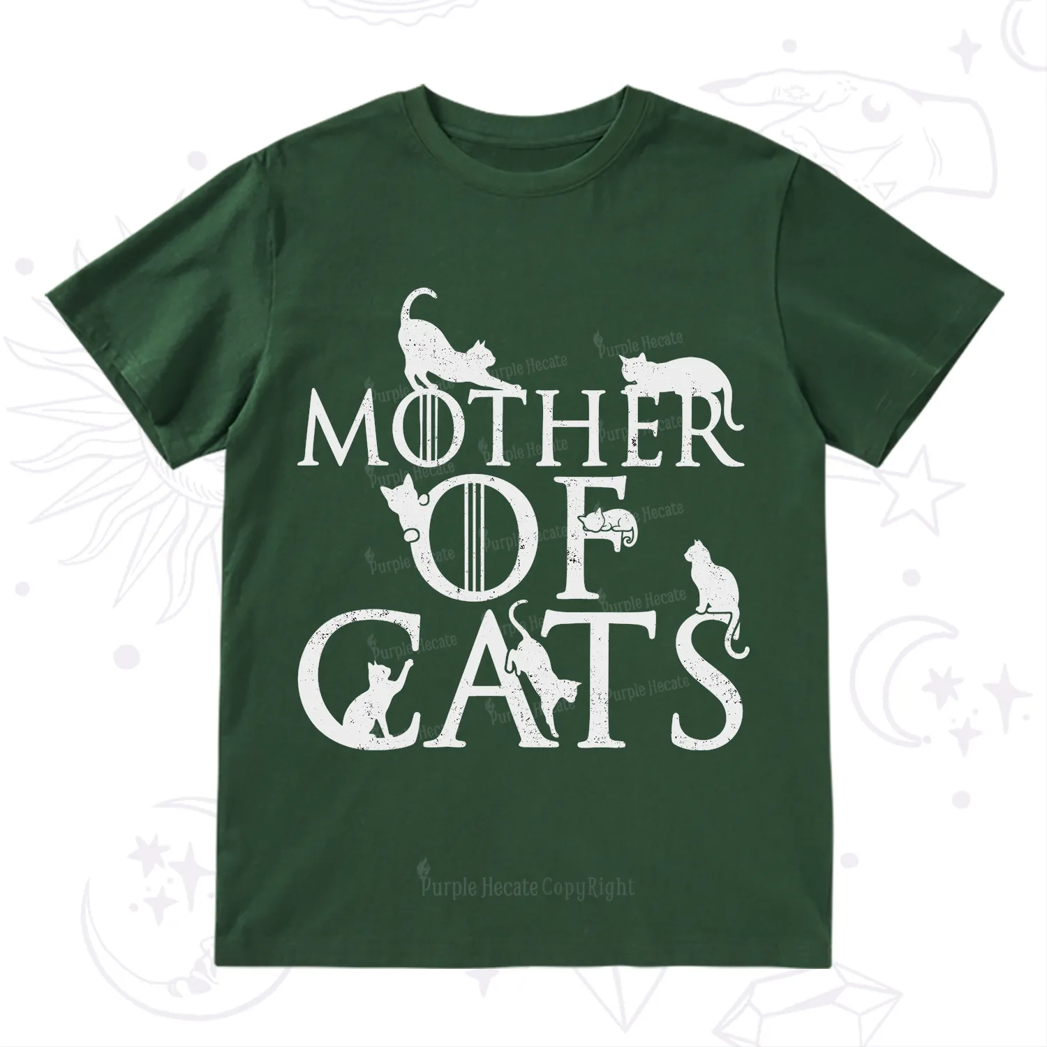 Purplehecate Mother of Cats T-Shirt