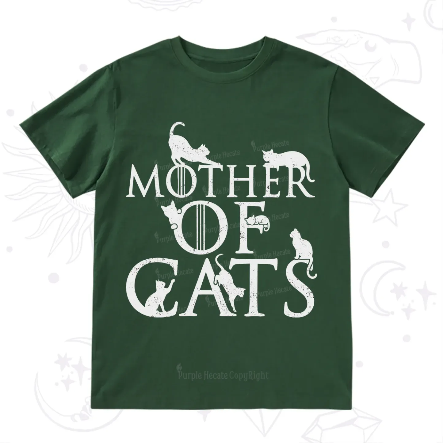 Purplehecate Mother of Cats T-Shirt
