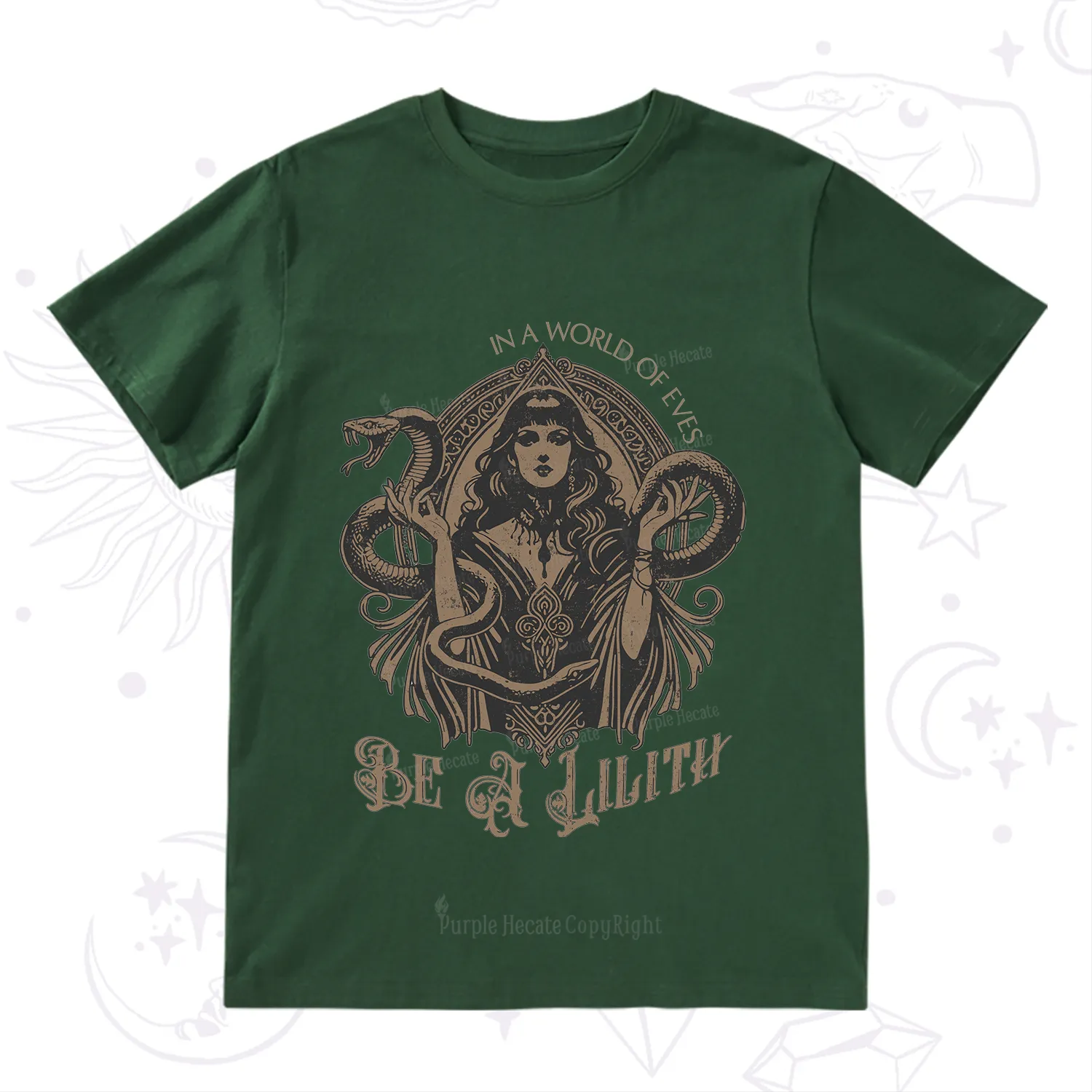 Purplehecate In a World of Eves Be a Lilith Gothic Occult T-Shirt