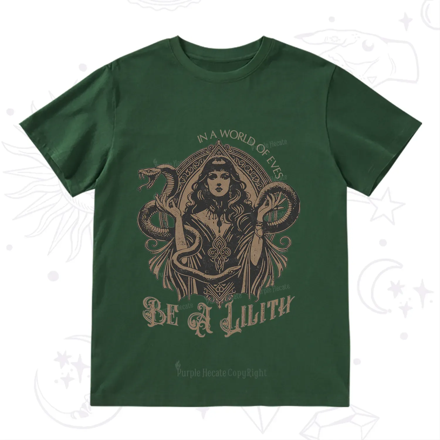 Purplehecate In a World of Eves Be a Lilith Gothic Occult T-Shirt