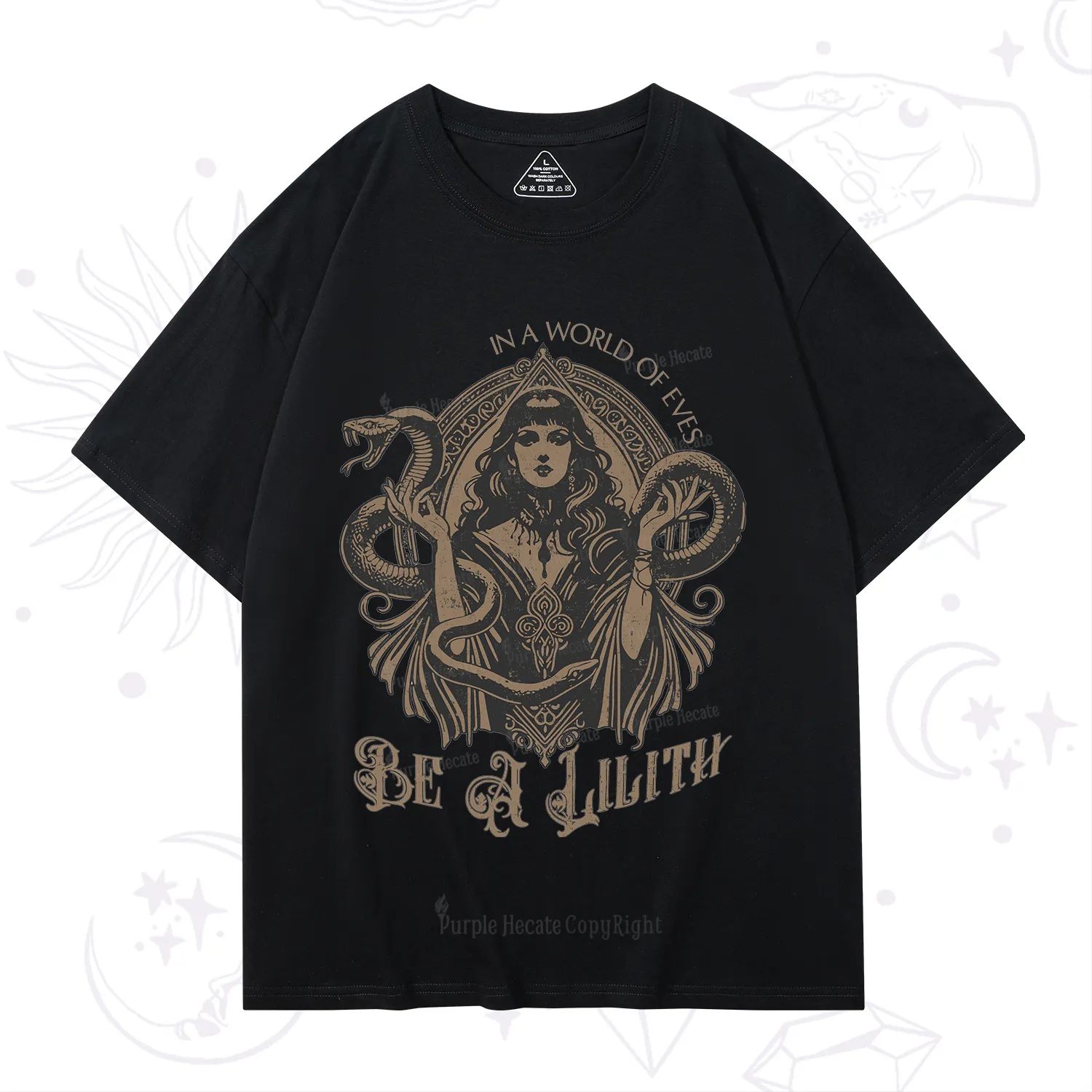 Purplehecate In a World of Eves Be a Lilith Gothic Occult T-Shirt