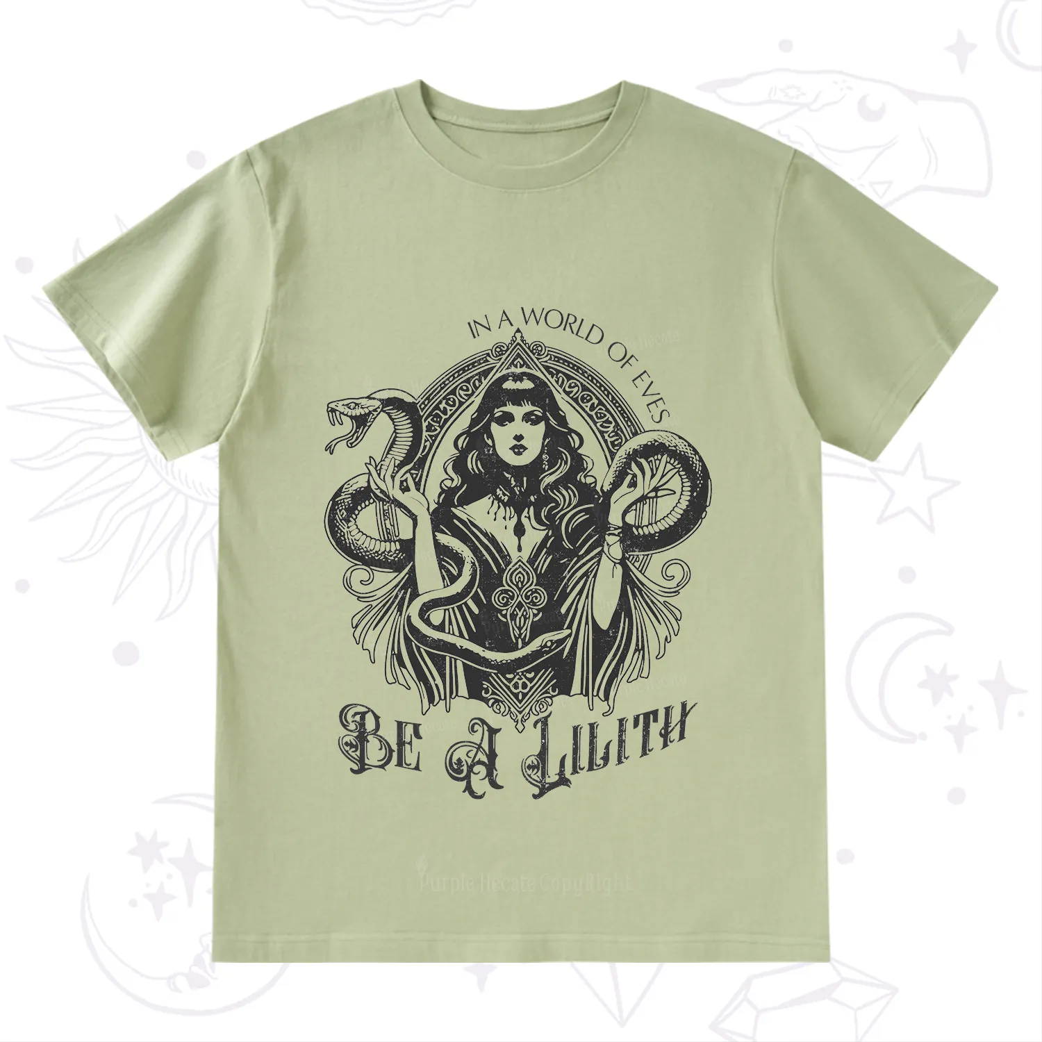 Purplehecate In a World of Eves Be a Lilith Gothic Occult T-Shirt