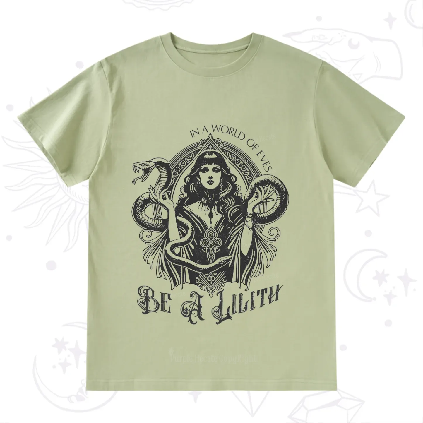 Purplehecate In a World of Eves Be a Lilith Gothic Occult T-Shirt