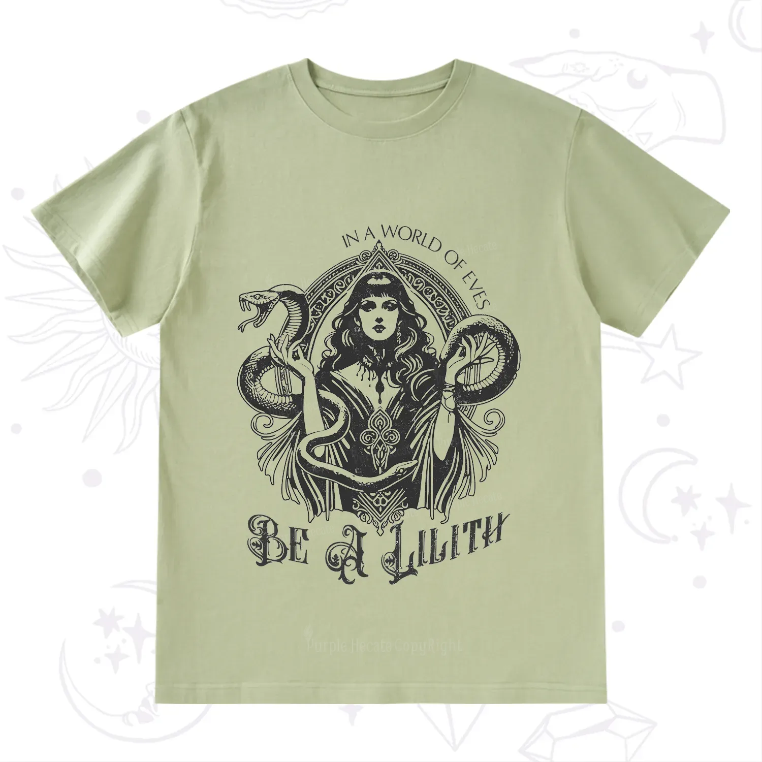 Purplehecate In a World of Eves Be a Lilith Gothic Occult T-Shirt