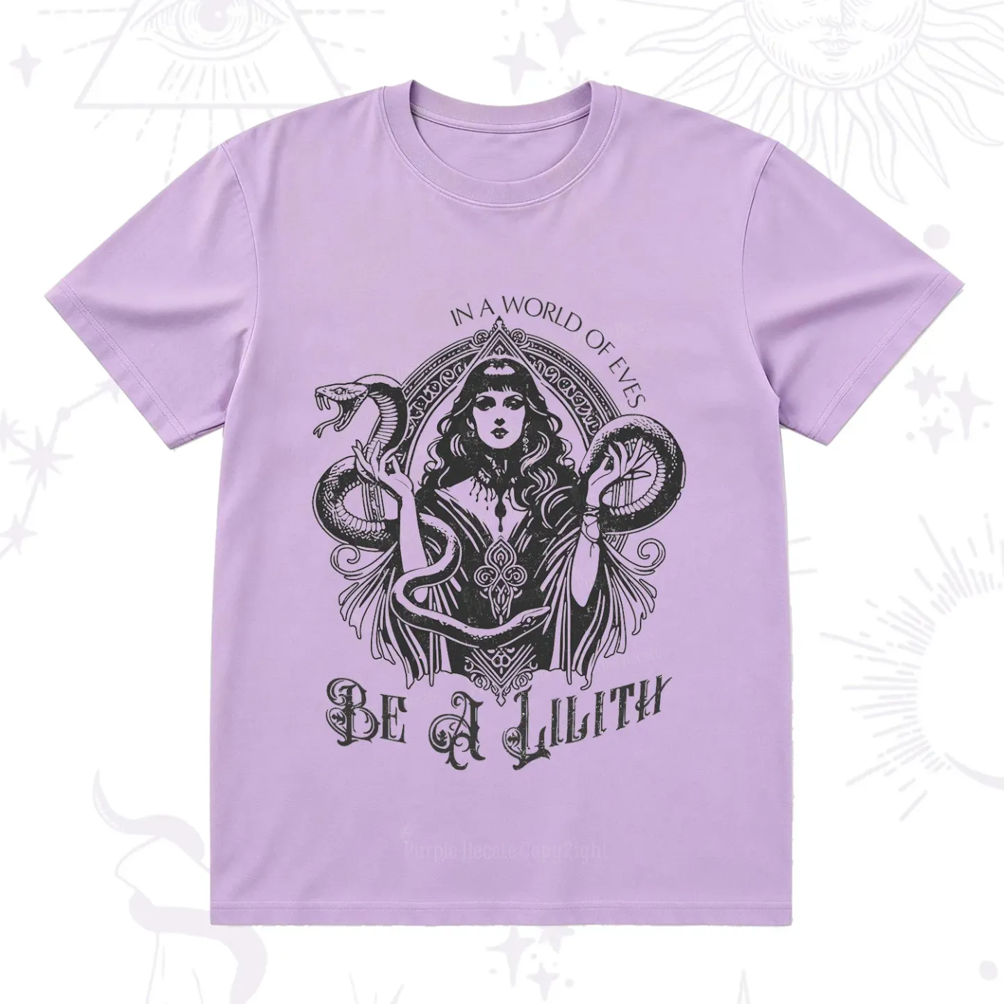 Purplehecate In a World of Eves Be a Lilith Gothic Occult T-Shirt