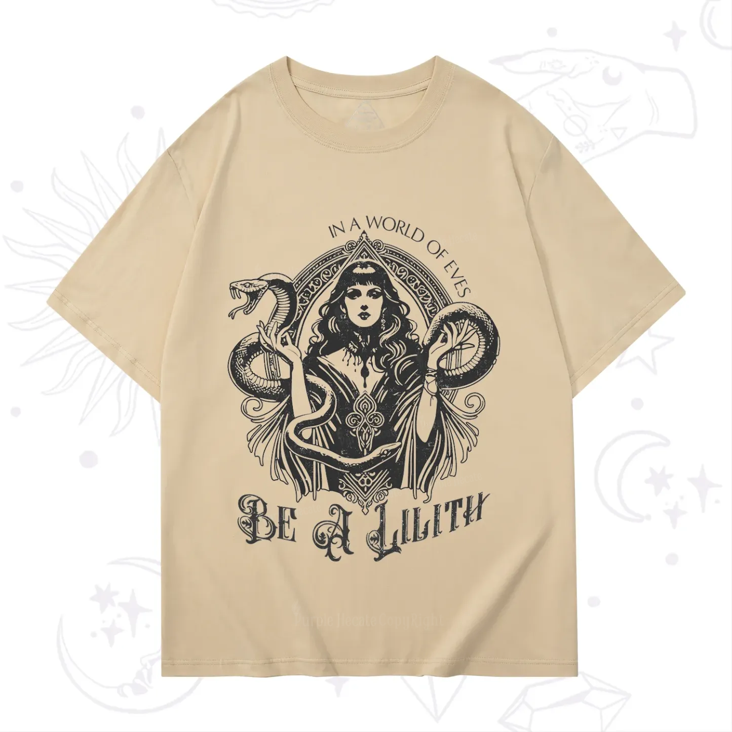 Purplehecate In a World of Eves Be a Lilith Gothic Occult T-Shirt
