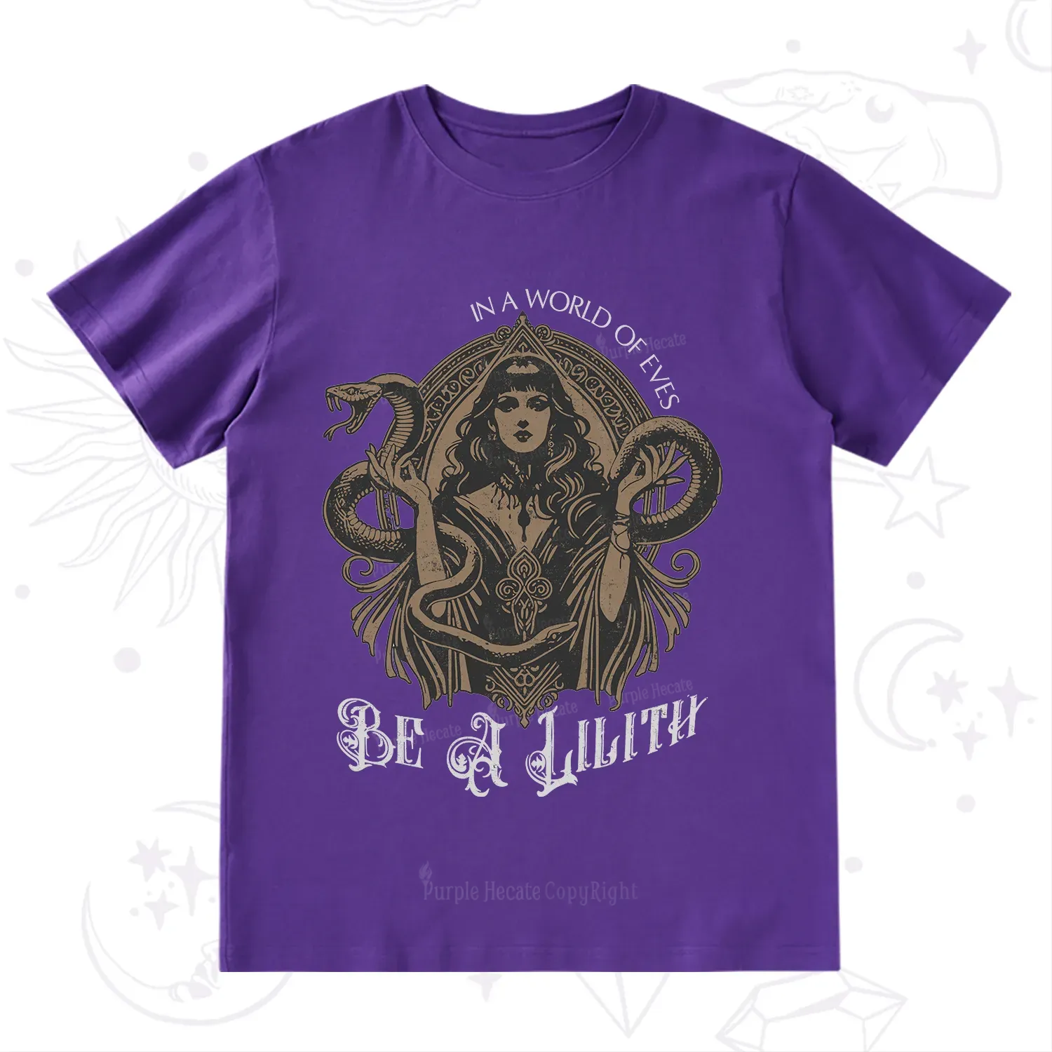 Purplehecate In a World of Eves Be a Lilith Gothic Occult T-Shirt