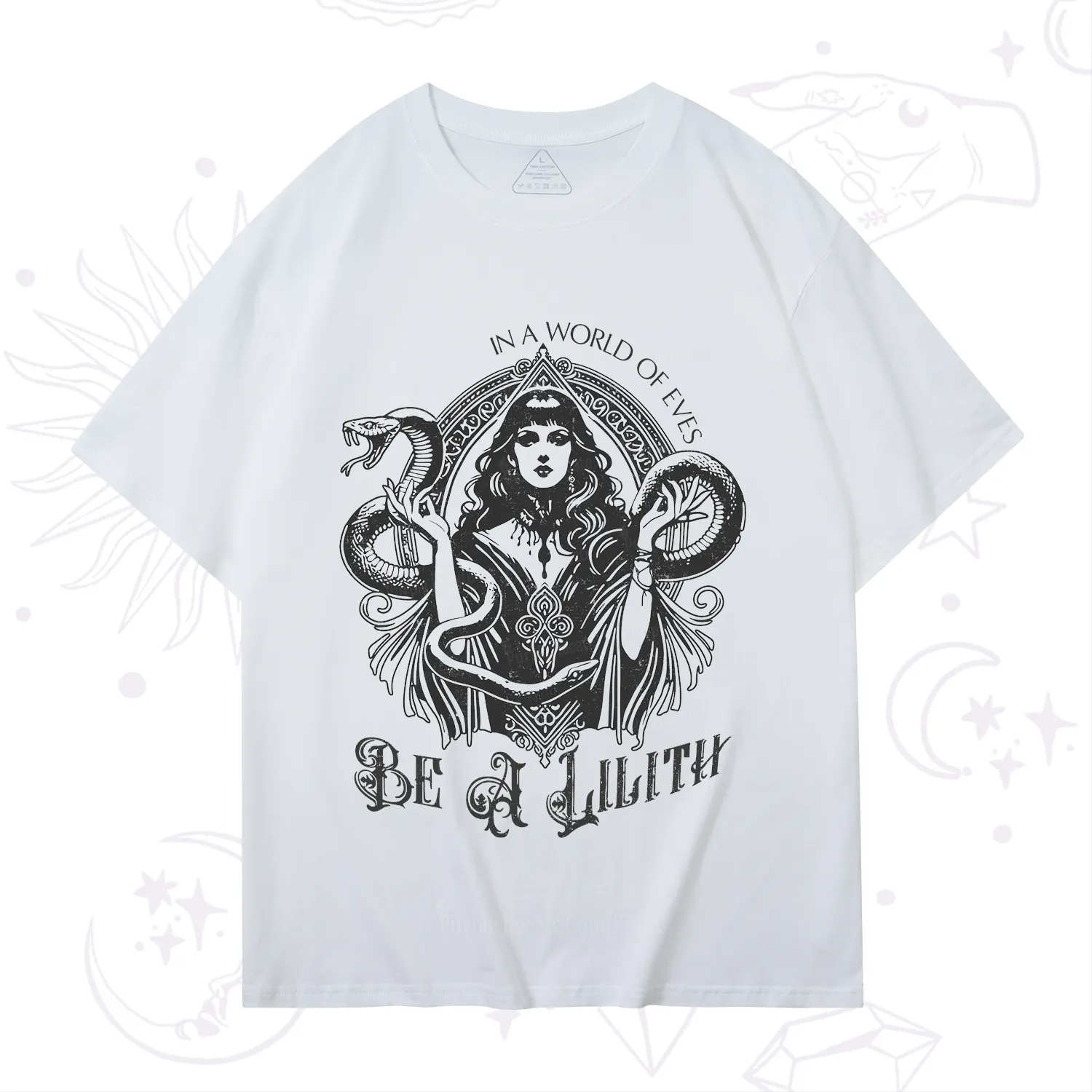 Purplehecate In a World of Eves Be a Lilith Gothic Occult T-Shirt