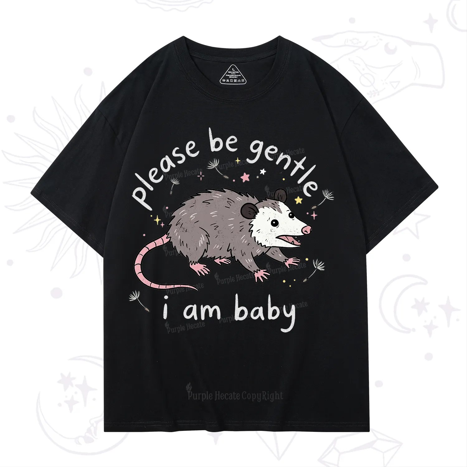 Purplehecate Please Be Gentle Possum T-Shirt